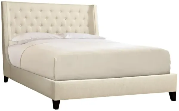 Bernhardt Maxime Fabric Button Panel Shelter Queen Bed