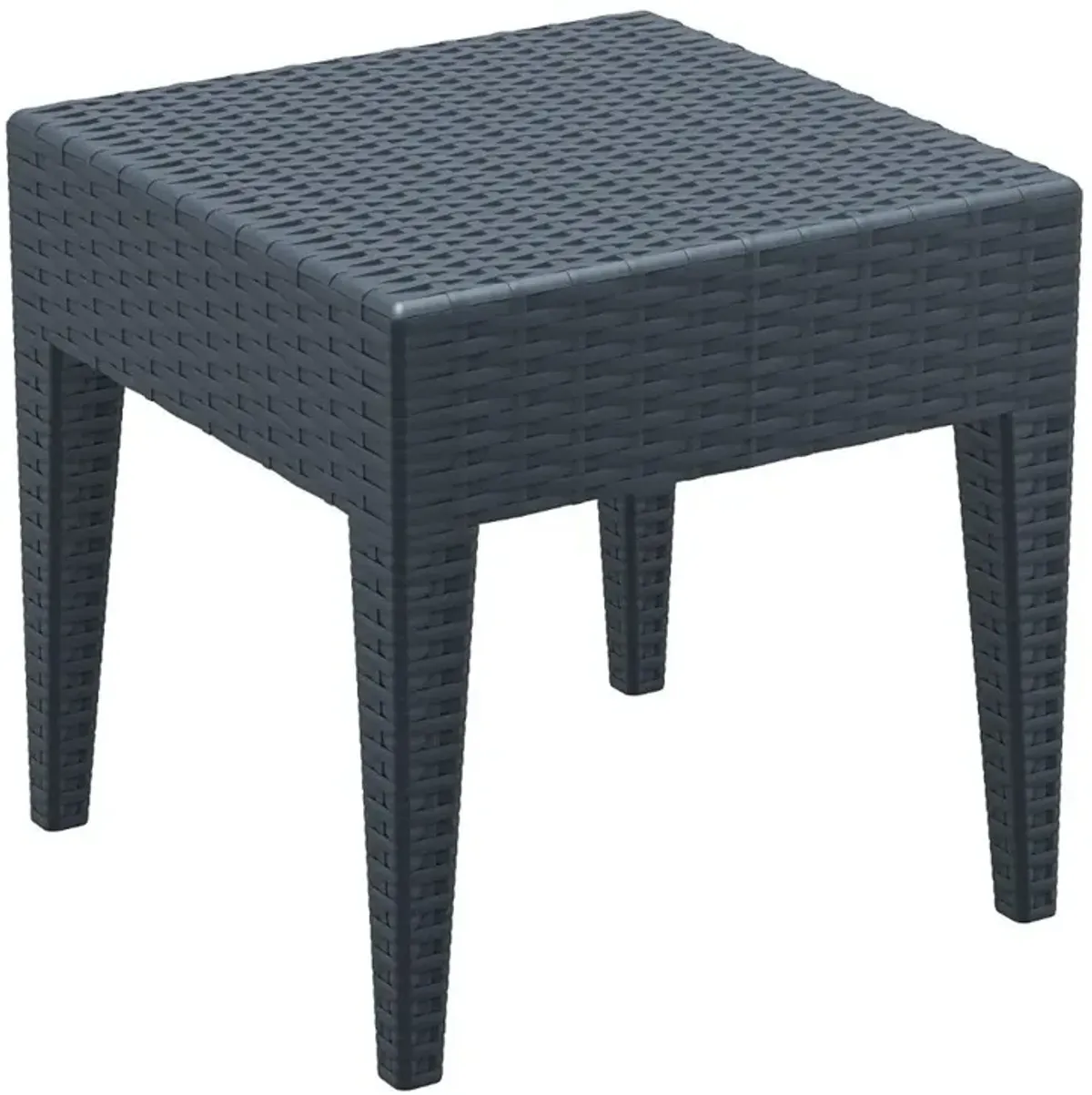 Compamia Miami Square Resin Side Table Dark Gray