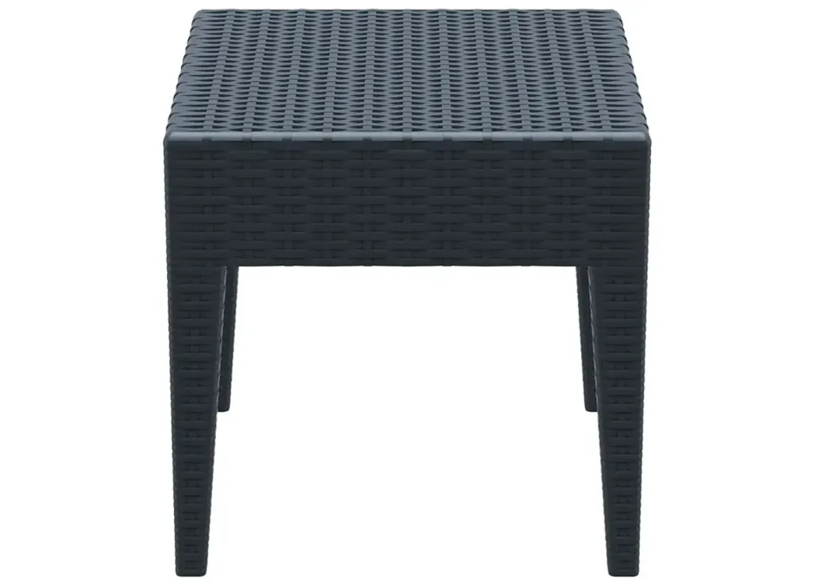 Compamia Miami Square Resin Side Table Dark Gray