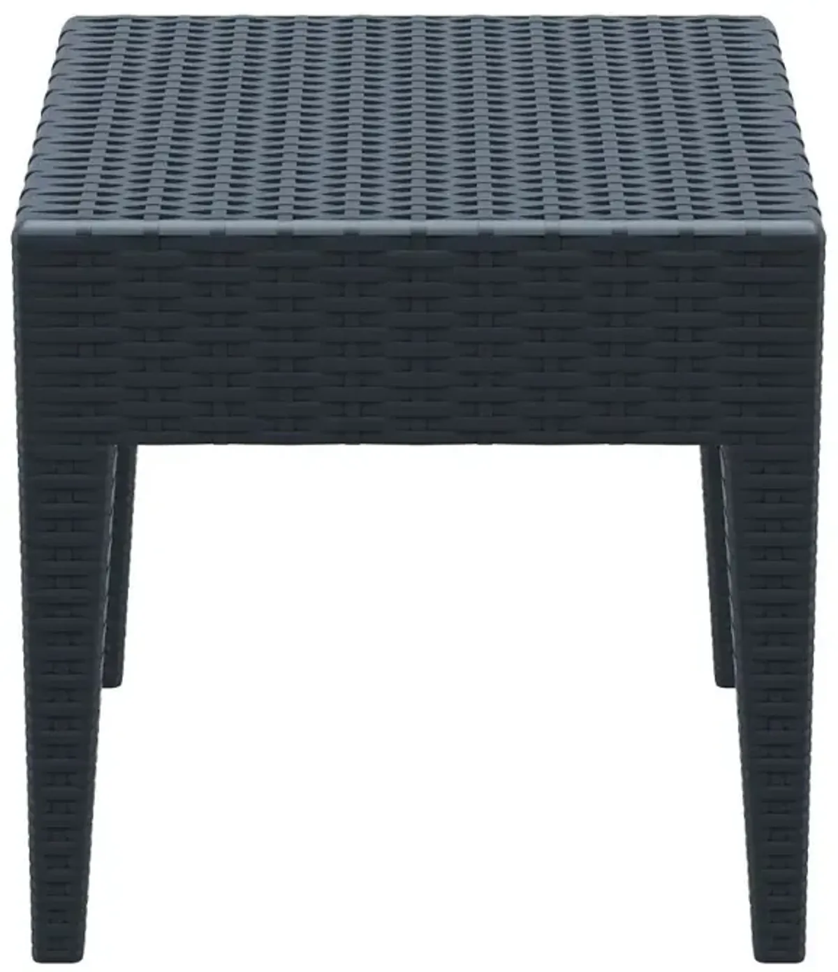 Compamia Miami Square Resin Side Table Dark Gray