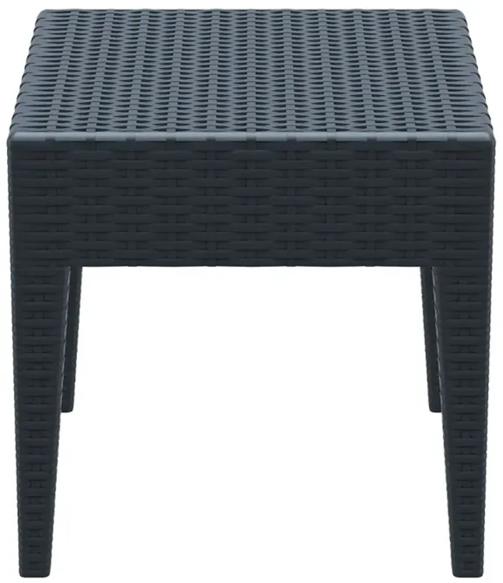 Compamia Miami Square Resin Side Table Dark Gray