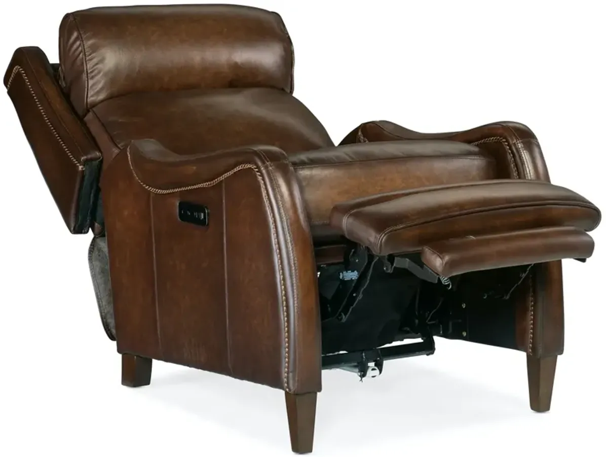 STARK BRINDISI SAN MARCO LEATHER POWER RECLINER CHAIR WITH POWER HEADREST