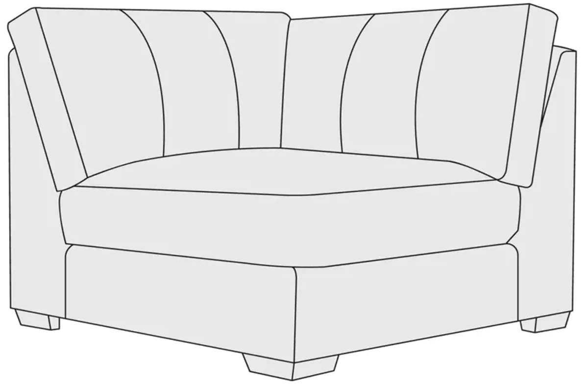 Bernhardt Dawkins White Leather Corner Chair