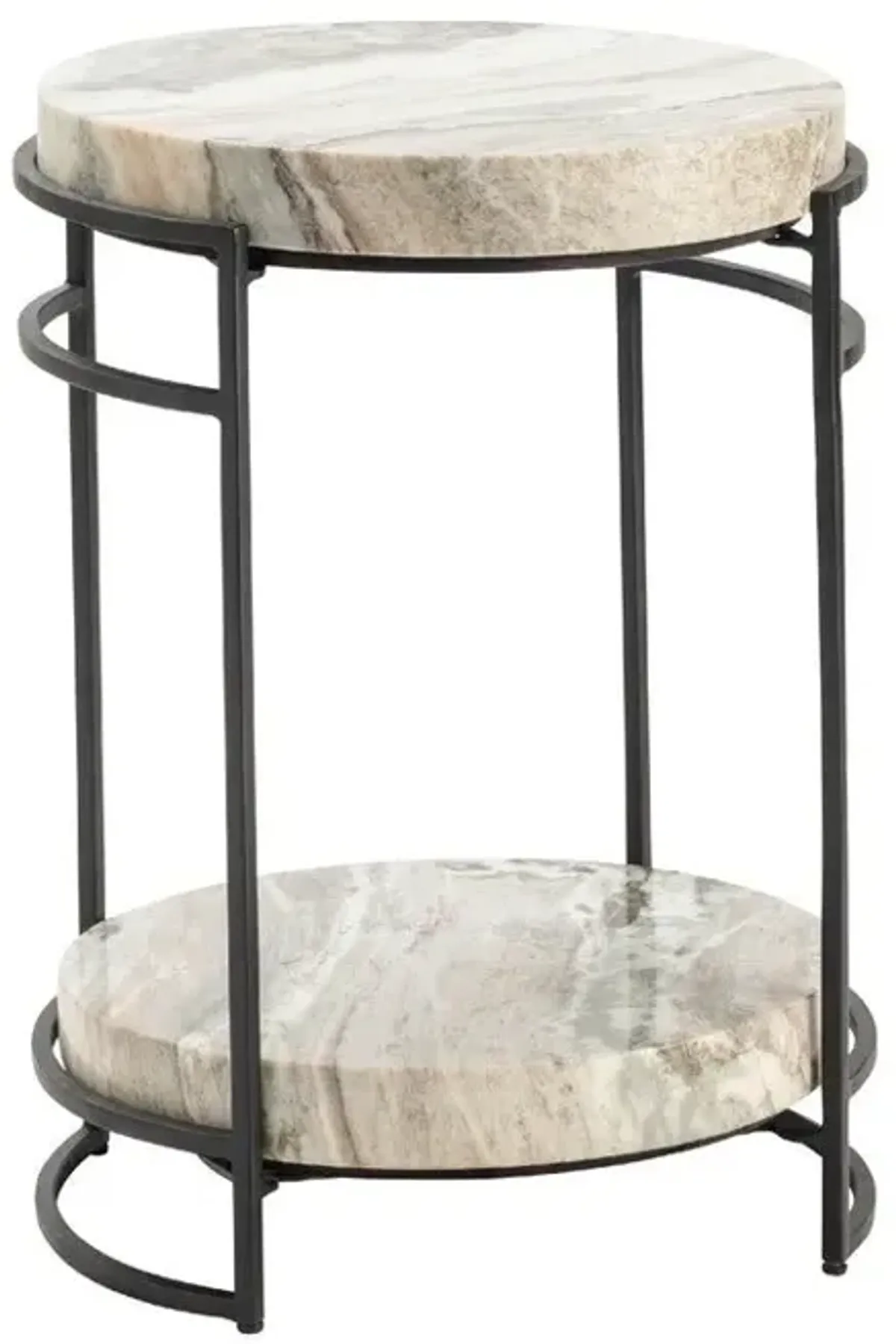 Crestview Harvey Gray/Light Gray Side Table