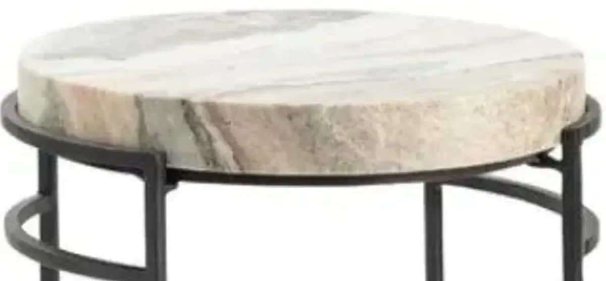 Crestview Harvey Gray/Light Gray Side Table