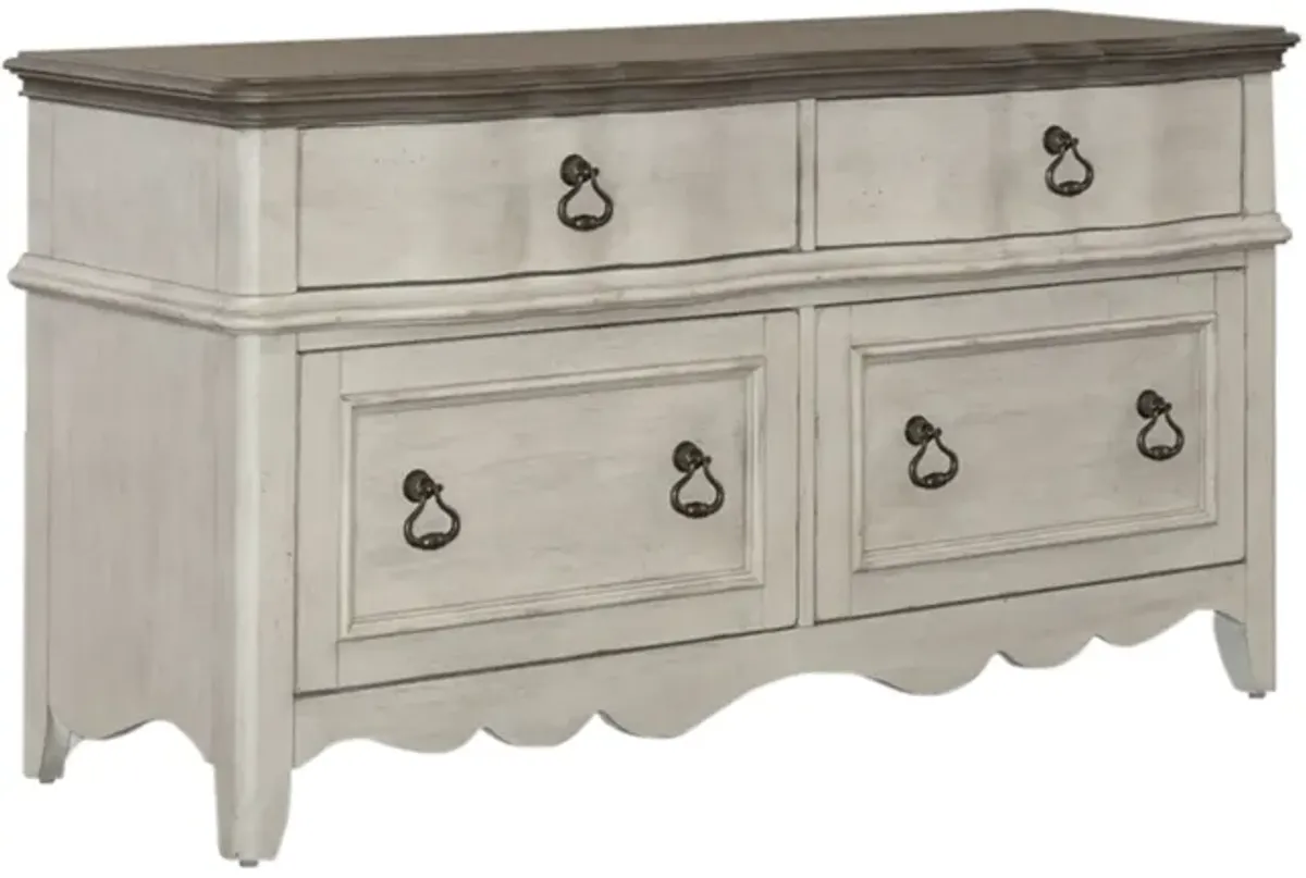 Liberty Furniture Chesapeake Taupe/Wire Brushed Antique White Credenza