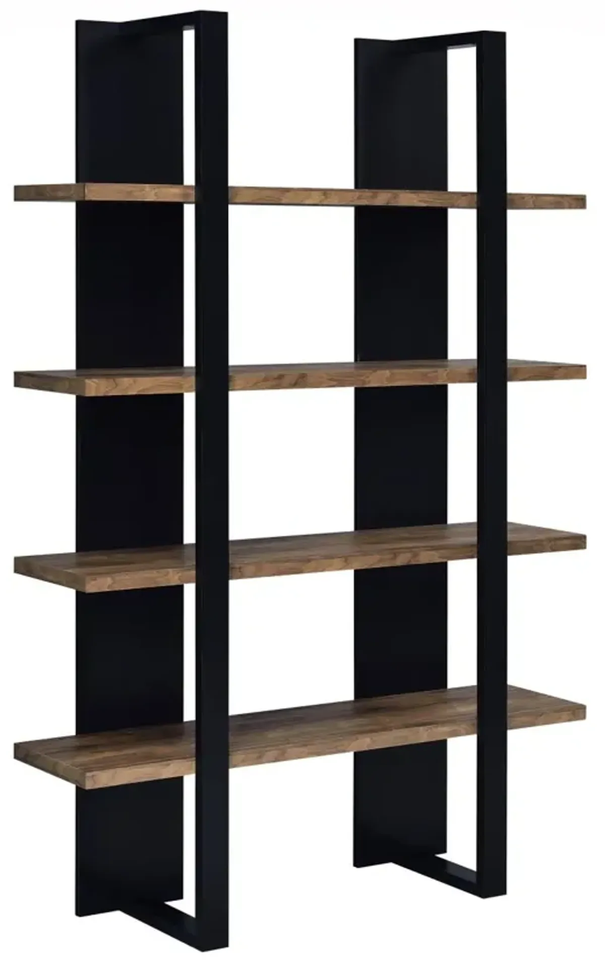 BOOKCASE BLACK/AGED WALNUT BLACK