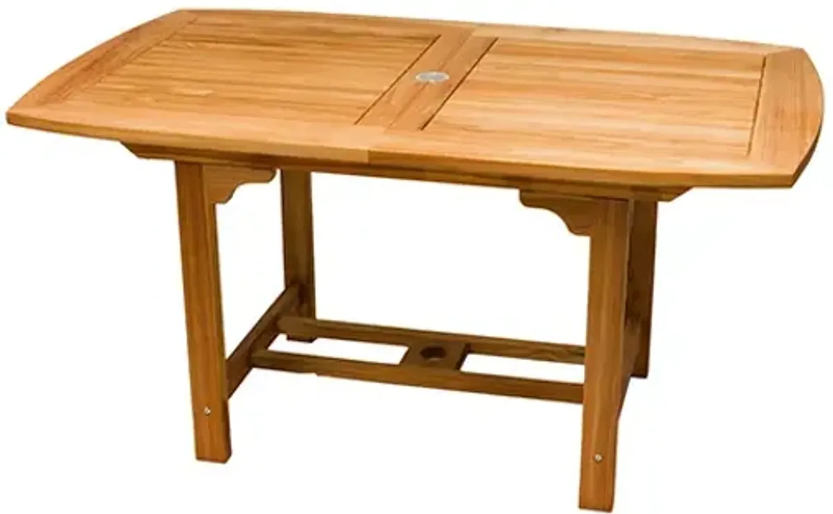 Royal Teak Outdoor Family Small Rectangular Expansion Dining Table