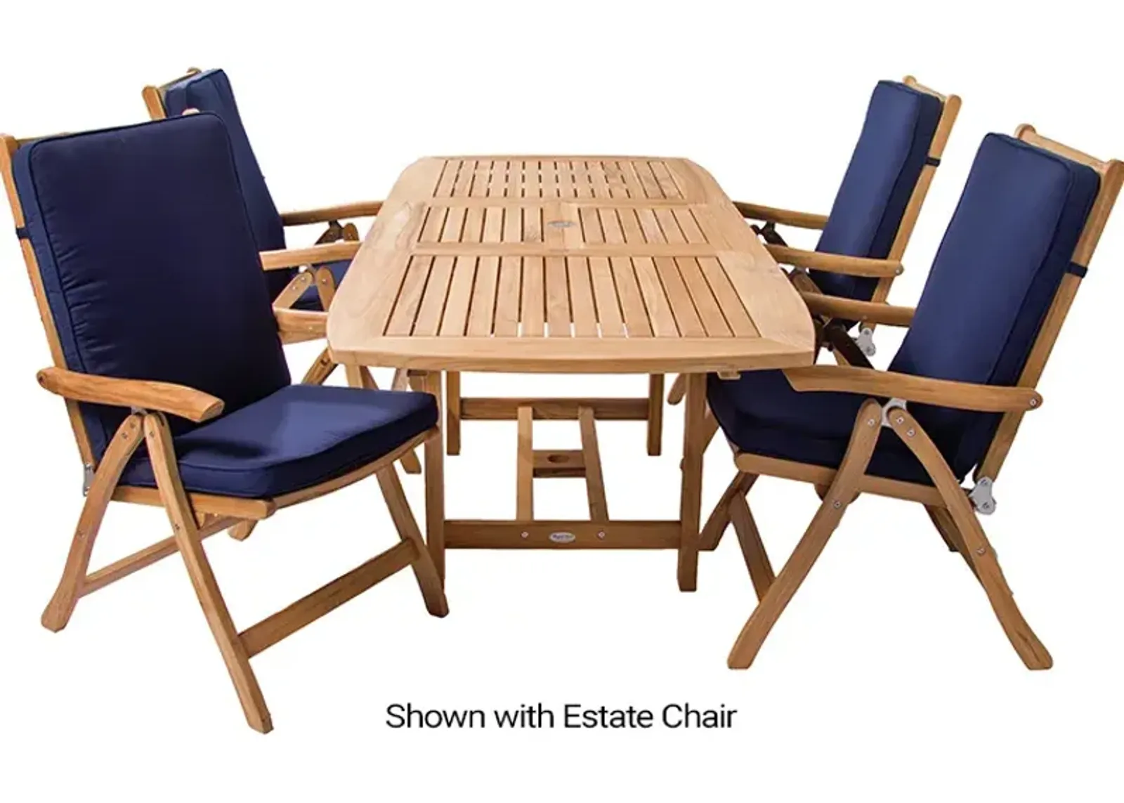 Royal Teak Outdoor Family Small Rectangular Expansion Dining Table