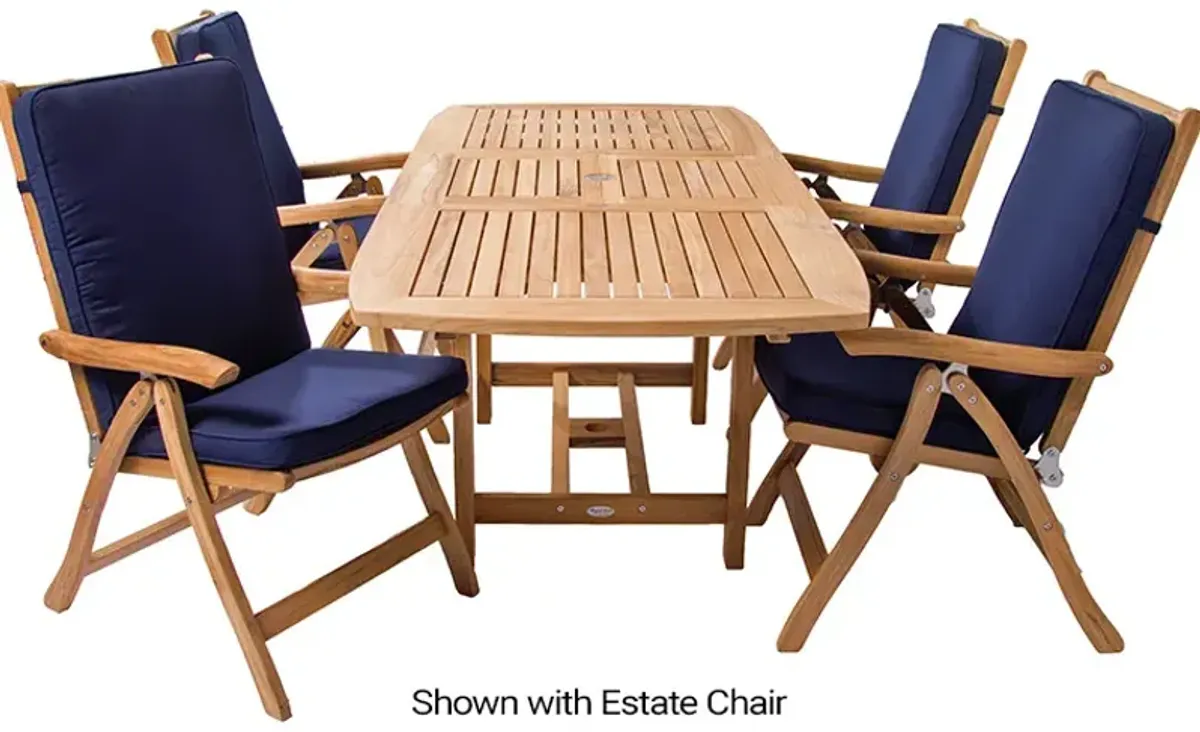 Royal Teak Outdoor Family Small Rectangular Expansion Dining Table