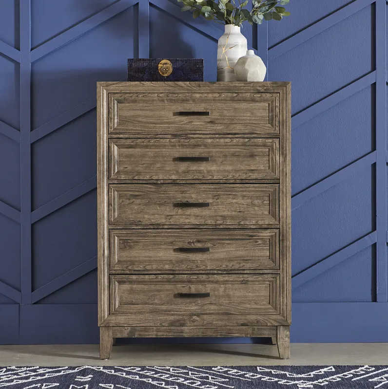 KING STORAGE BED DRESSER & MIRROR CHEST NIGHT STAND - RIDGECREST