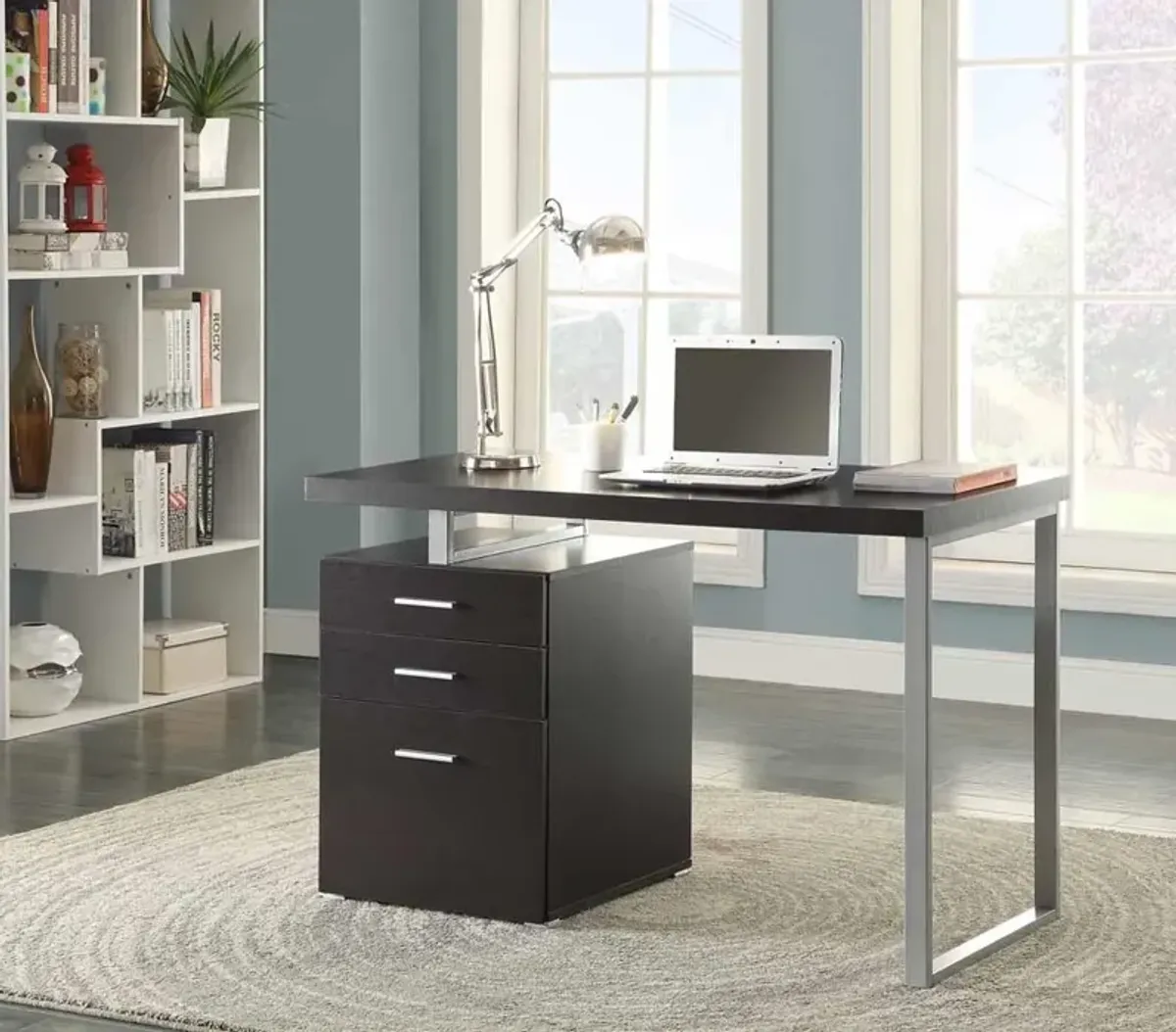 Coaster Brennan 47 Inch 3-Drawer Office Computer Desk Cappuccino