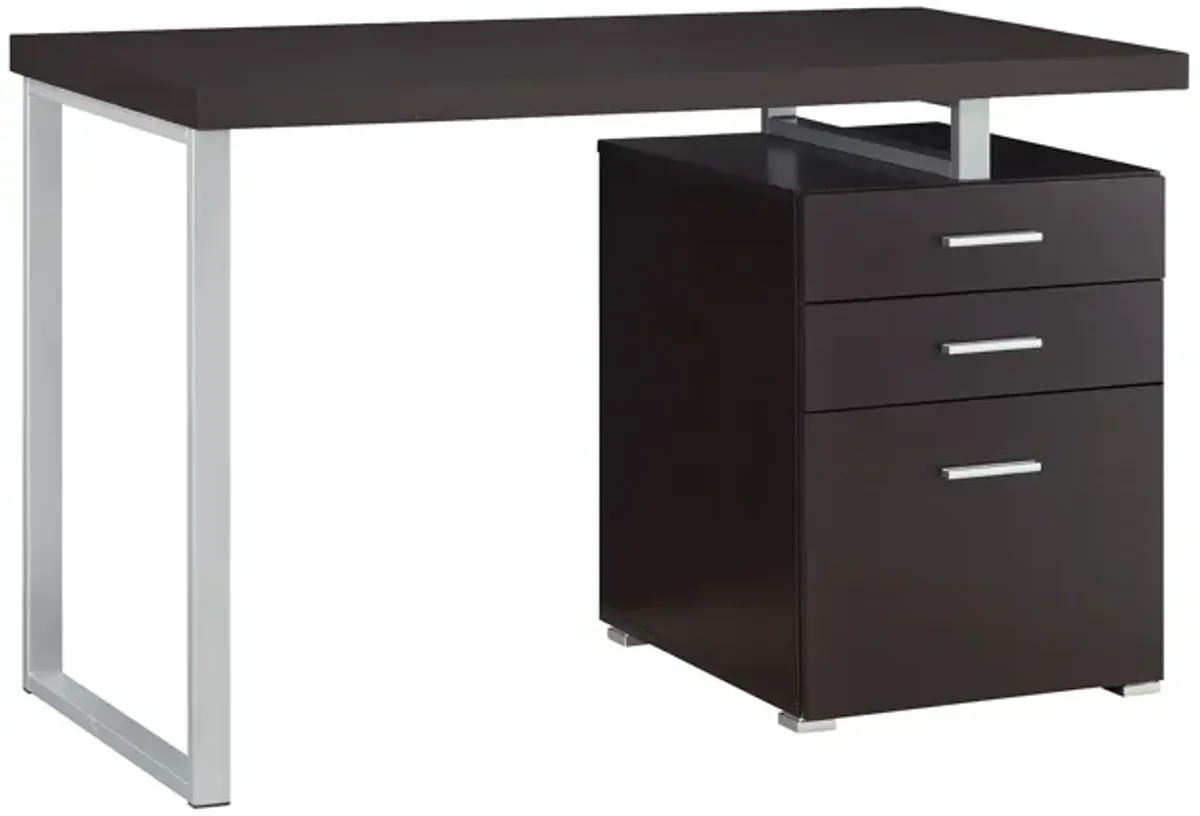 Coaster Brennan 47 Inch 3-Drawer Office Computer Desk Cappuccino