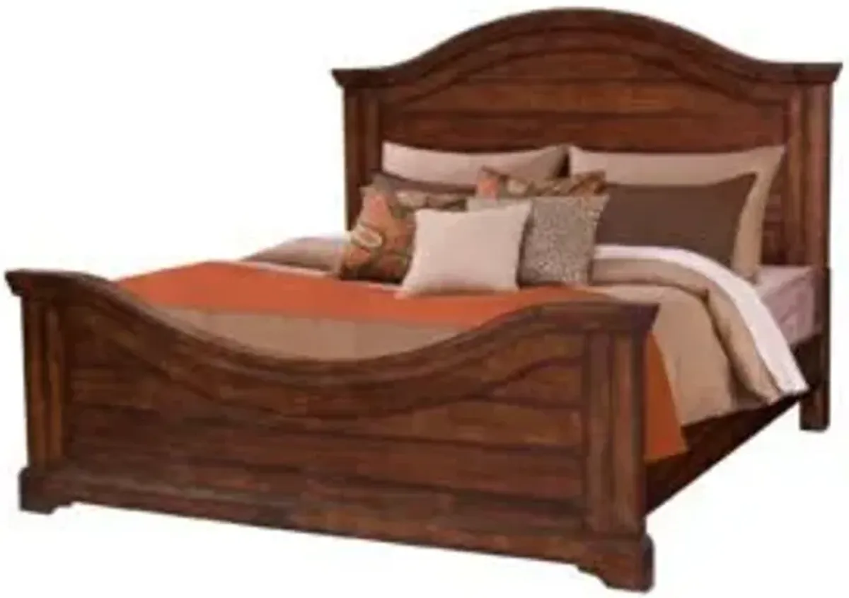 American Woodcrafters Stonebrook Complete King Bed in Tobacco Finish