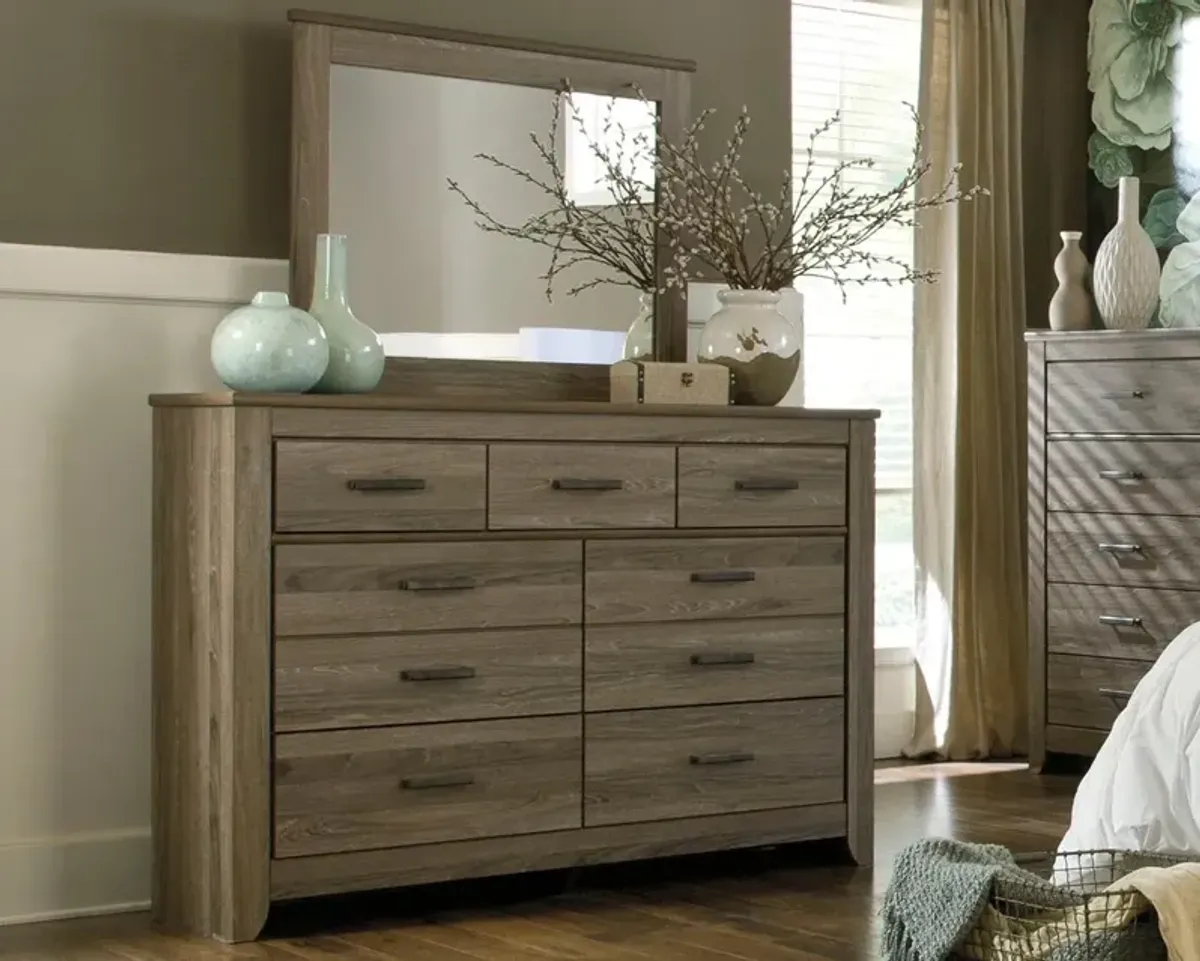 Ashley Zelen Warm Gray Dresser & Mirror