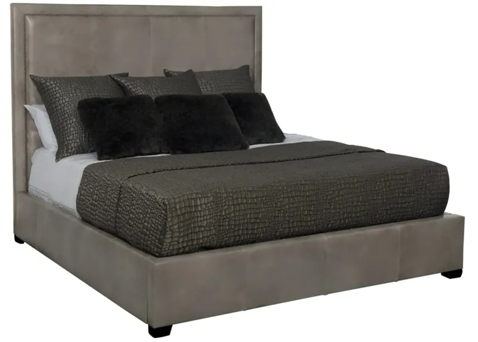 Bernhardt Morgan Leather Panel Bed King