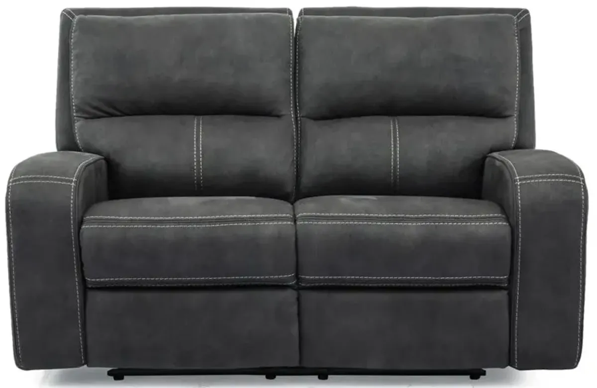 Parker House Polaris Collection Reclining Loveseat in Slate Color