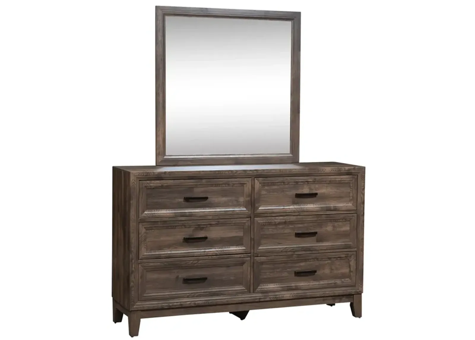 Liberty Furniture Complete Queen Bedroom Set Panel Bed, Dresser, Mirror & Chest Ridgecrest