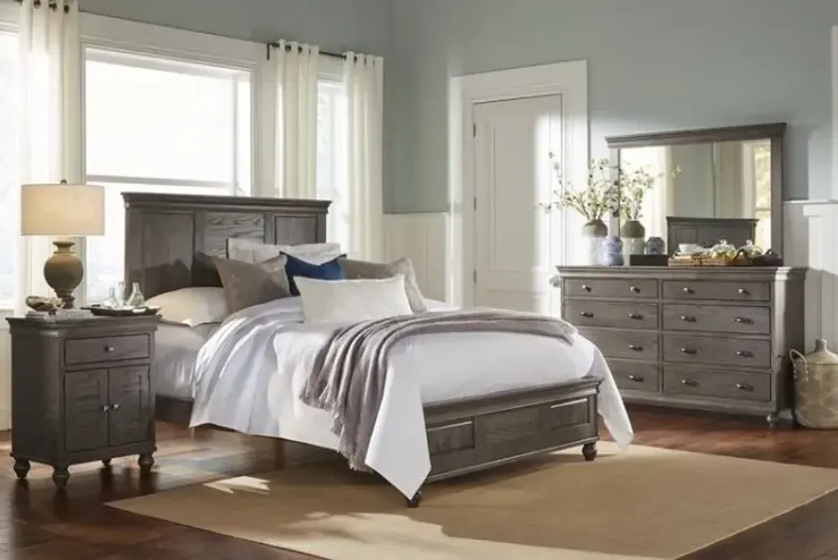 Daniel's Amish Cottage Pearl White Queen Headboard