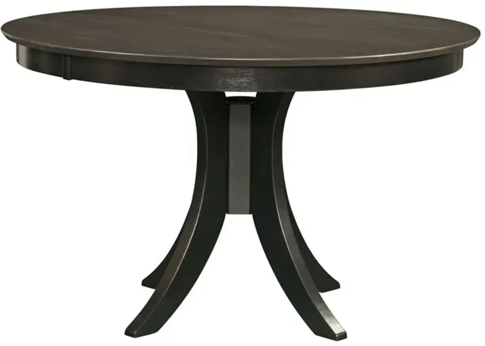 John Thomas Cosmopolitan 30 Inch Siena Pedestal Table in Coal & Black