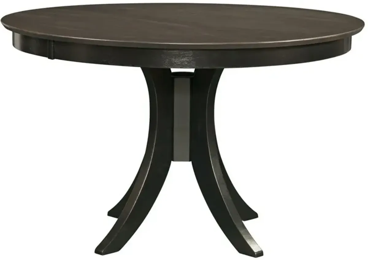 John Thomas Cosmopolitan 30 Inch Siena Pedestal Table in Coal & Black