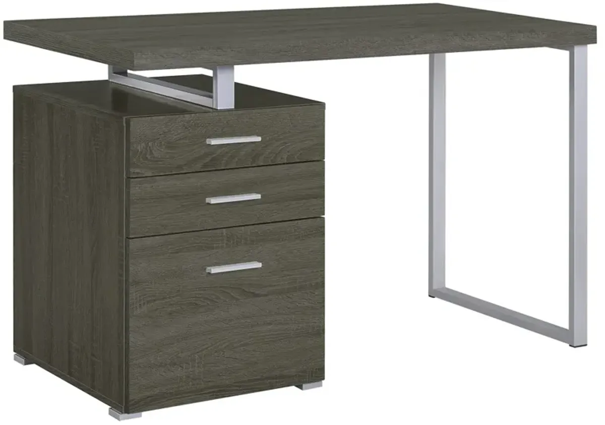 BRENNAN OFFICE DESK WEATHERED GREY