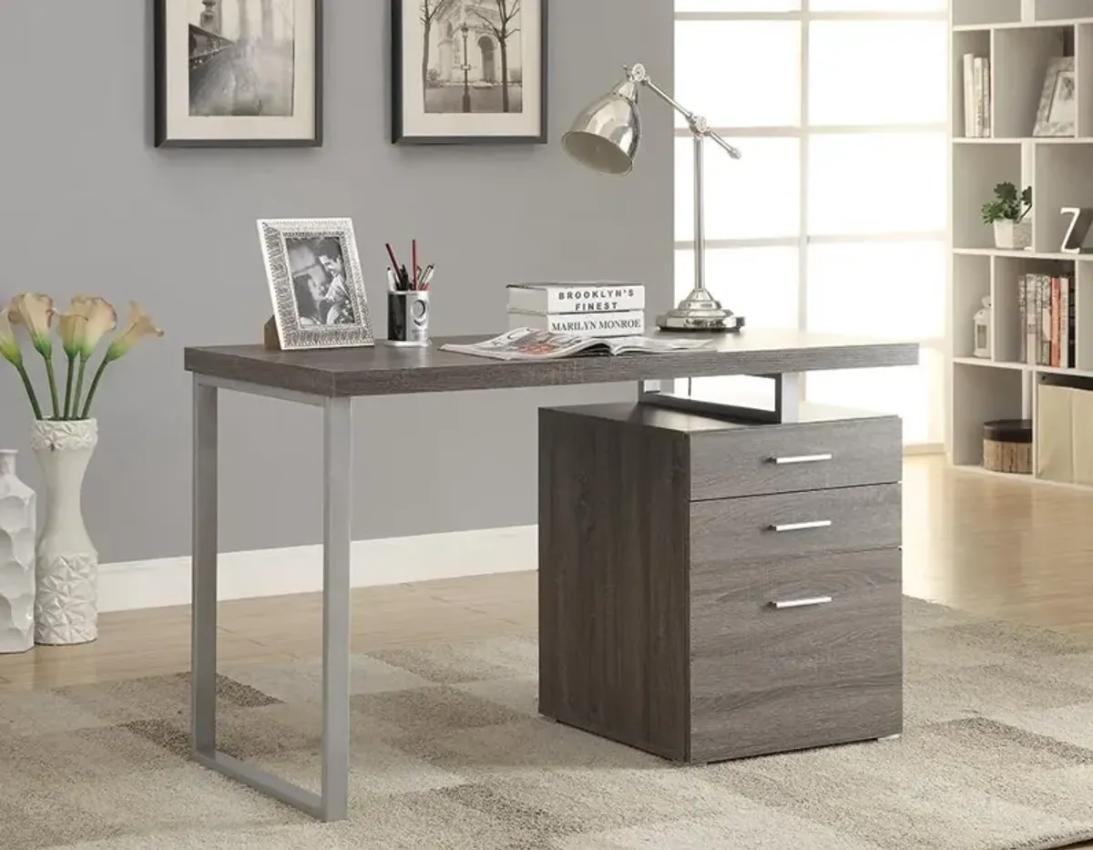 Coaster Brennan 47 Inch 3-Drawer Office Computer Desk Weathered Grey