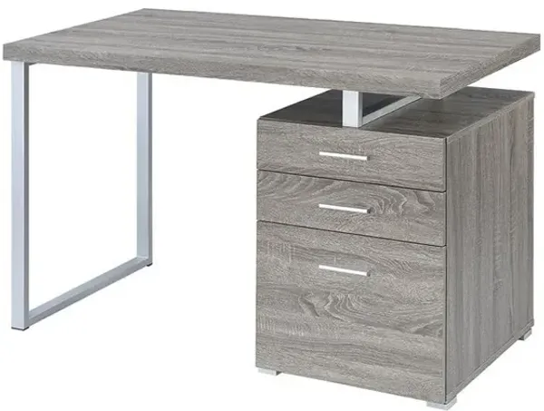 Coaster Brennan 47 Inch 3-Drawer Office Computer Desk Weathered Grey