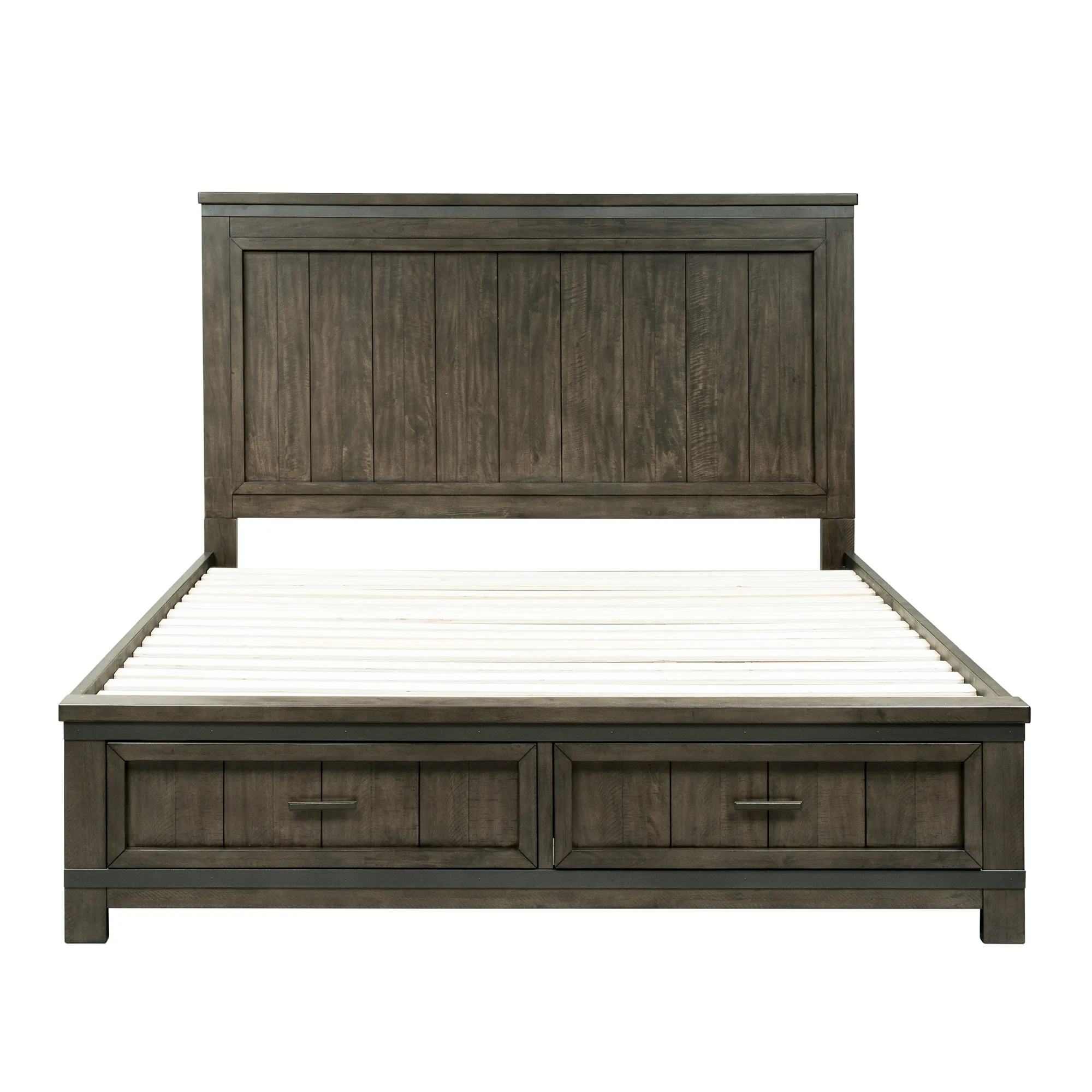 QUEEN STORAGE BED DRESSER & MIRROR CHEST NIGHT STAND - THORNWOOD HILLS