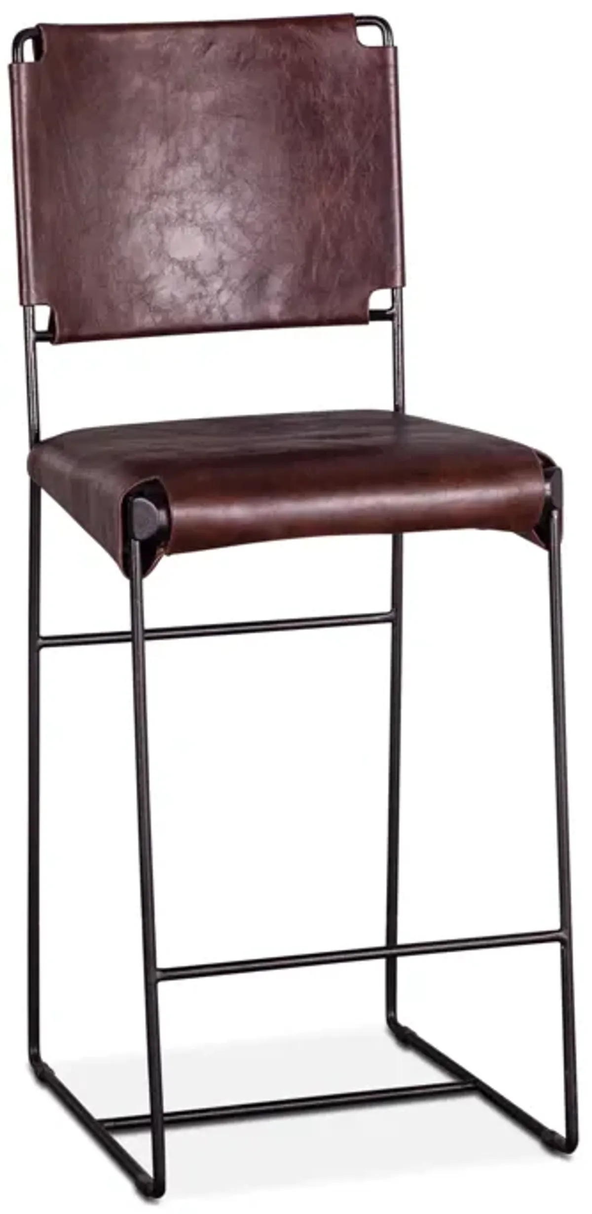 Home Trends Design New York Counter Armless Chair Chocolate Leather