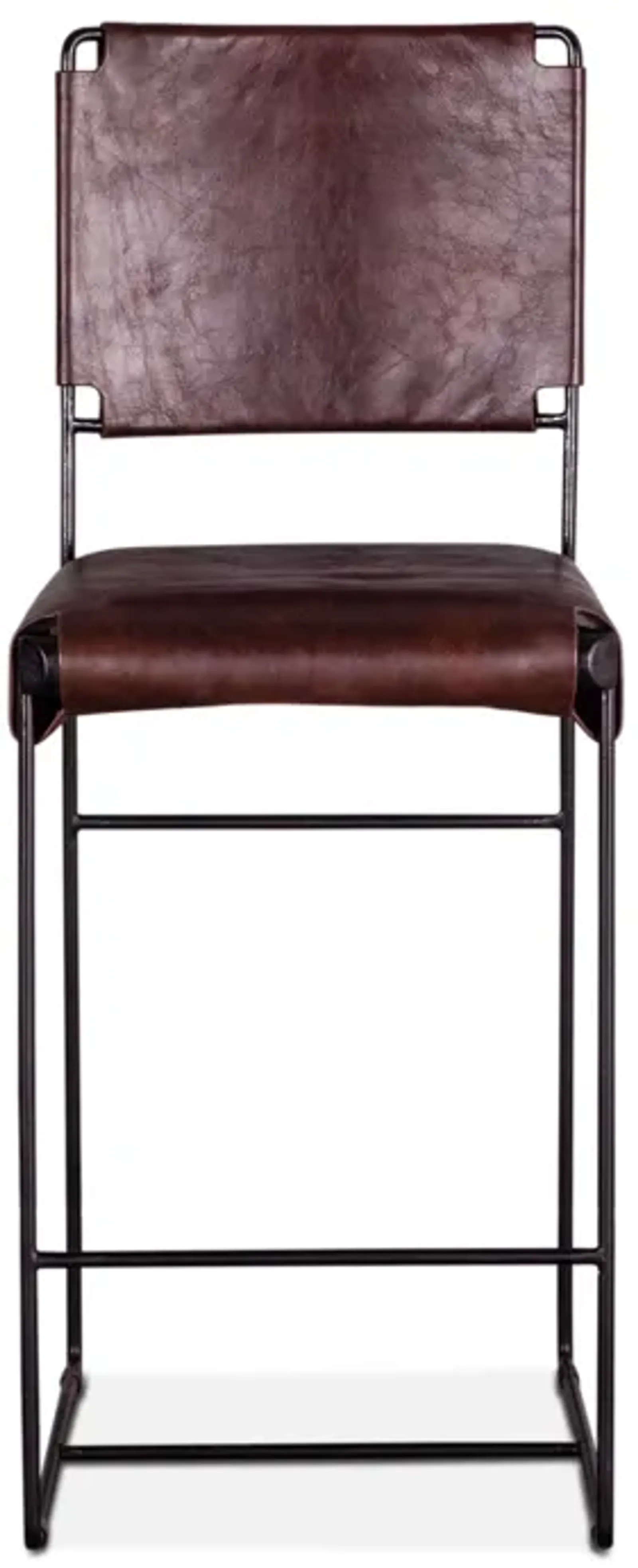 Home Trends Design New York Counter Armless Chair Chocolate Leather