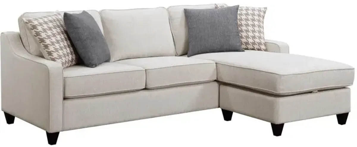 Coaster Mcloughlin Upholstered Sloped Arm Sectional Sofa Platinum