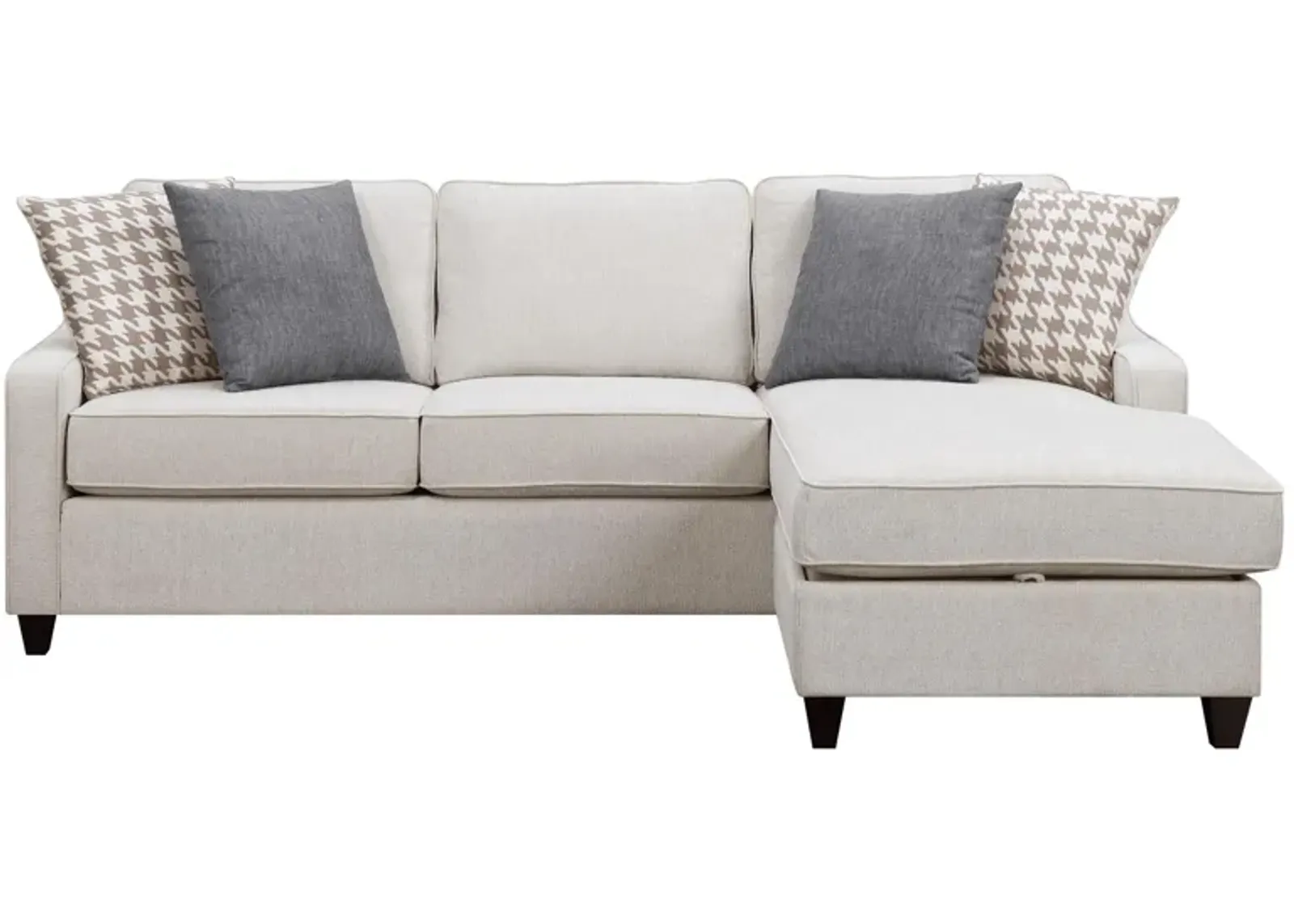 Coaster Mcloughlin Upholstered Sloped Arm Sectional Sofa Platinum