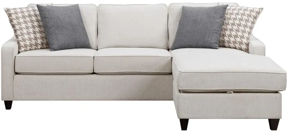 Coaster Mcloughlin Upholstered Sloped Arm Sectional Sofa Platinum