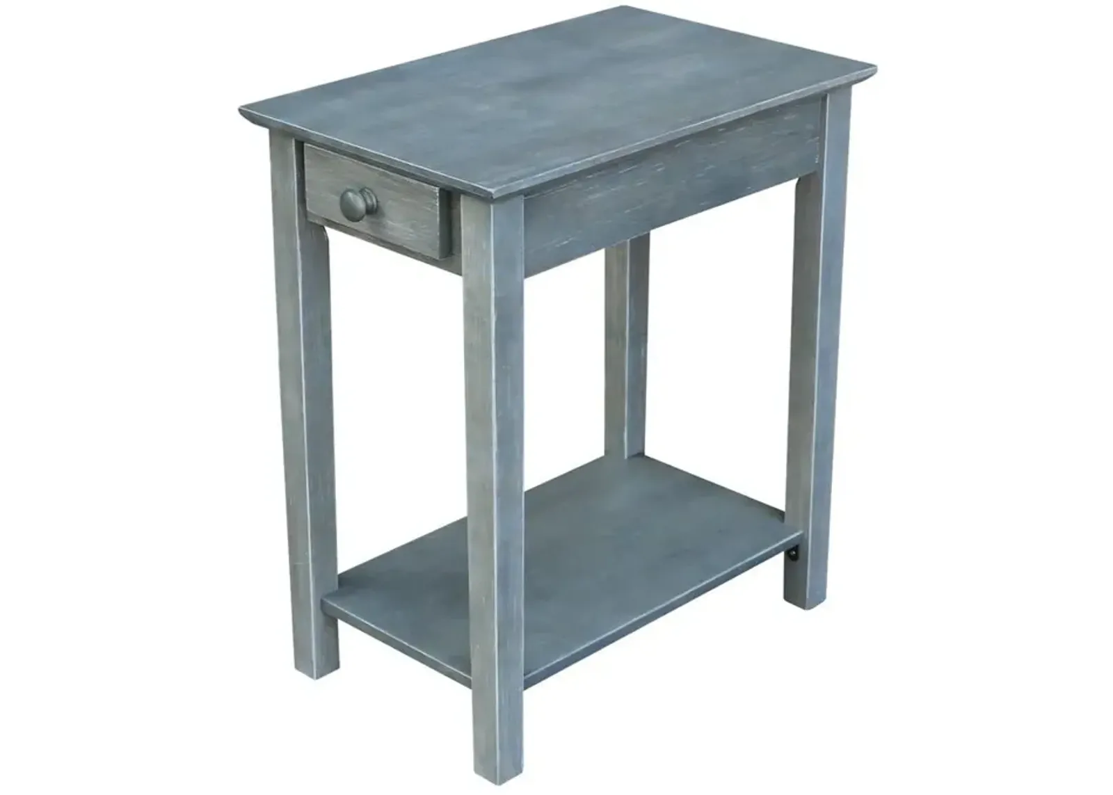 John Thomas Destinations Narrow End Table in Heather Gray