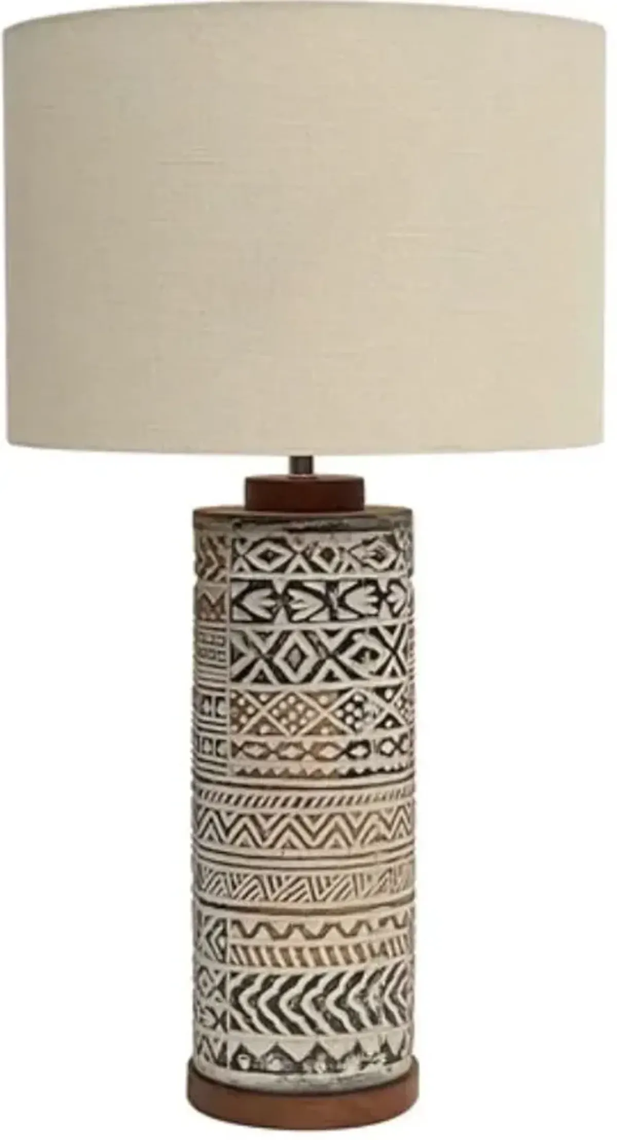 Crestview Taos Beige/Dark Brown Table Lamp