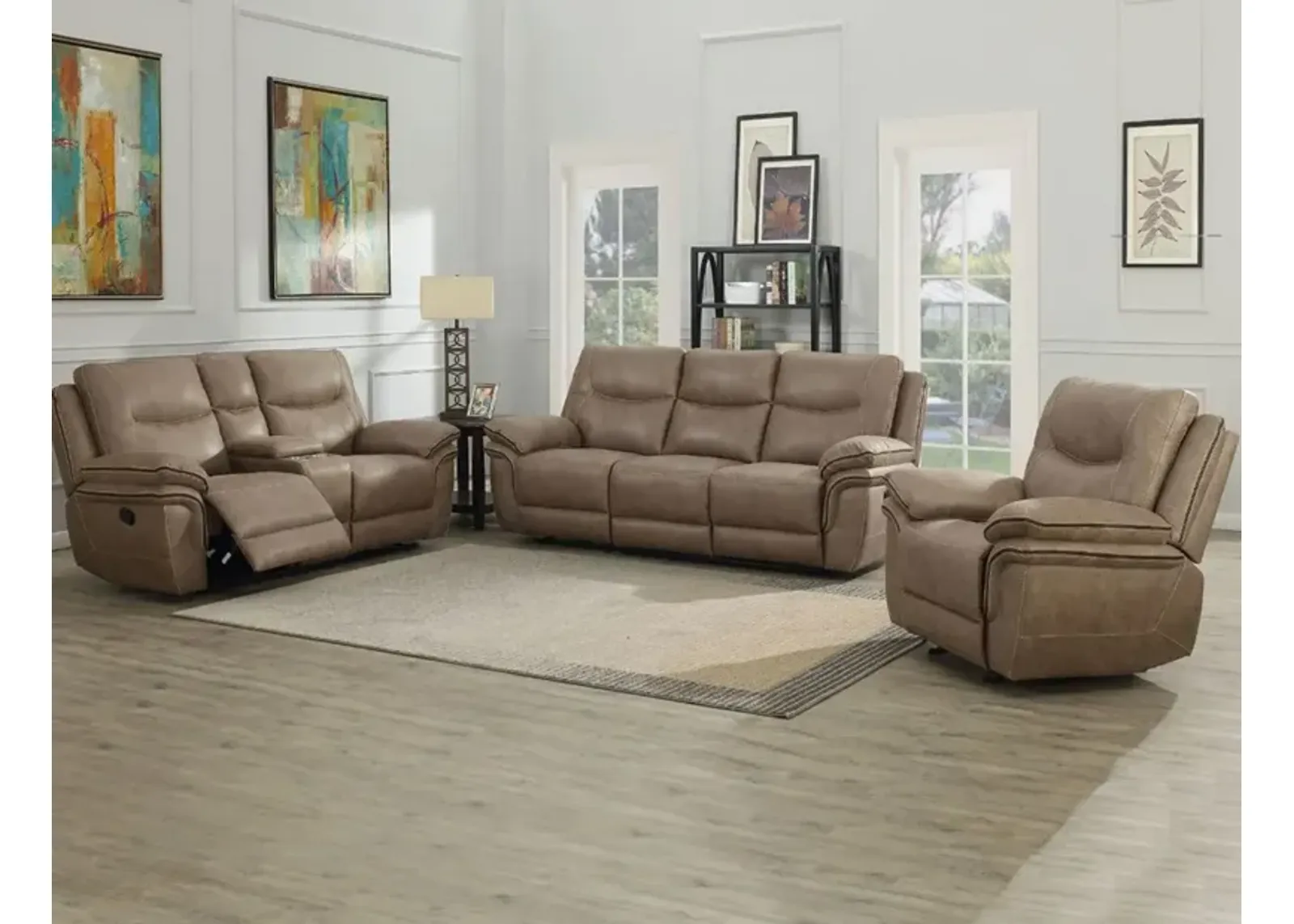 Steve Silver Isabella Manual Reclining Sofa Sand