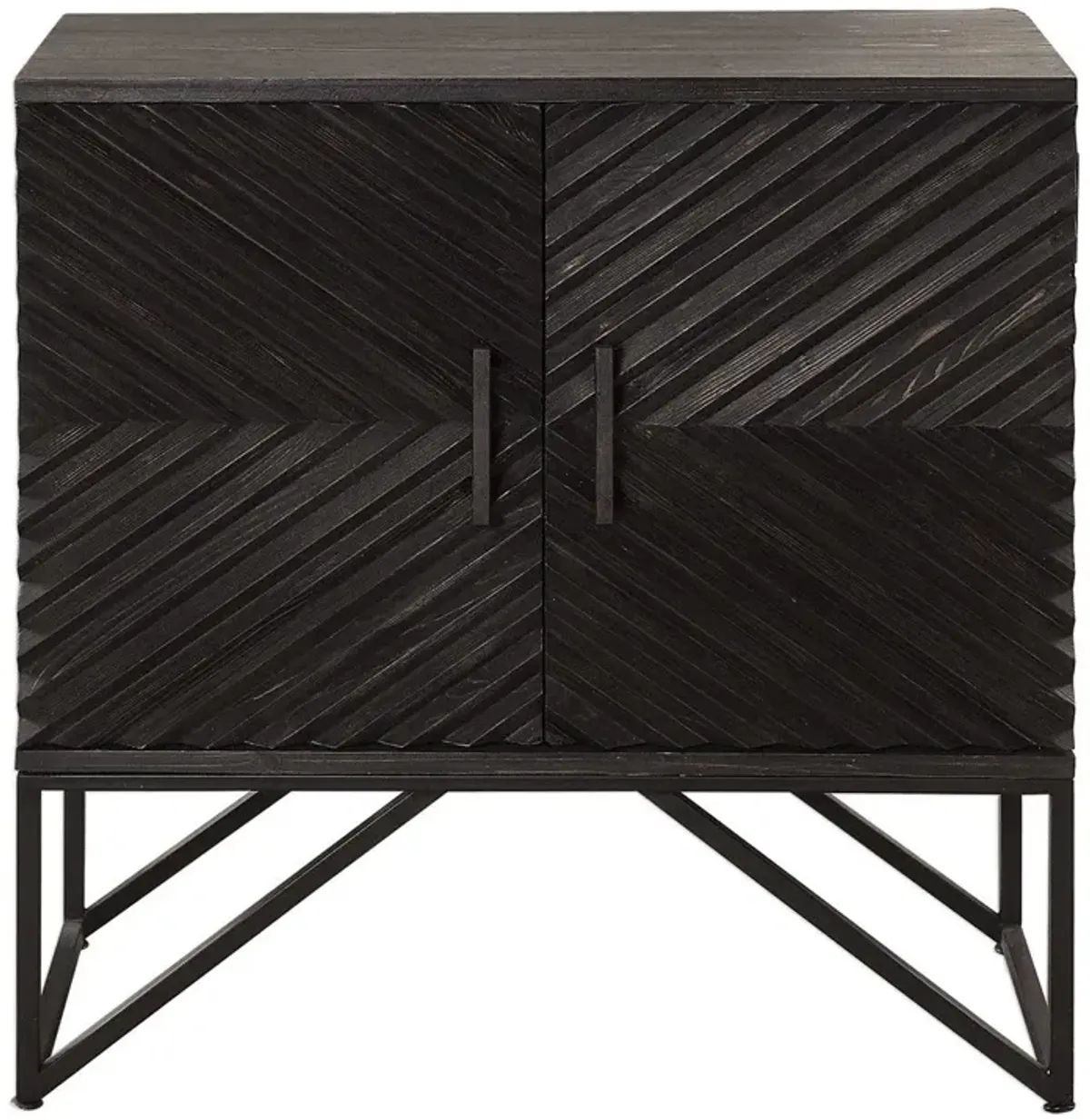 Uttermost Zadie Black Steel Accent Cabinet