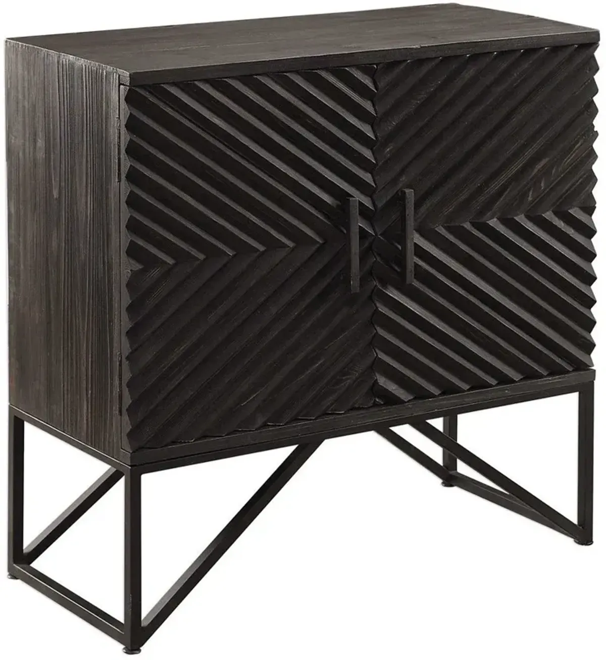 Uttermost Zadie Black Steel Accent Cabinet