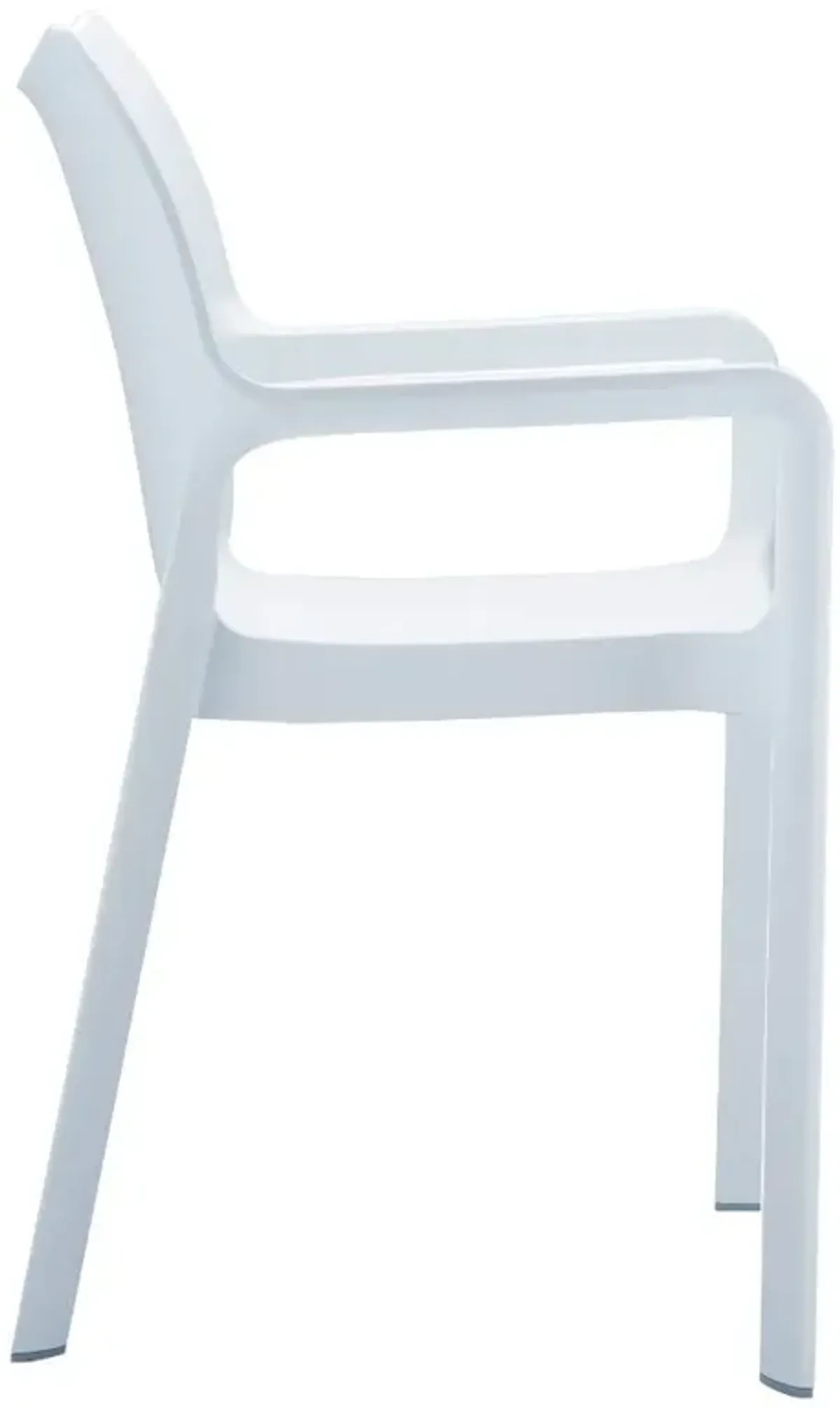 Compamia Diva Resin Outdoor Dining Arm Chair White