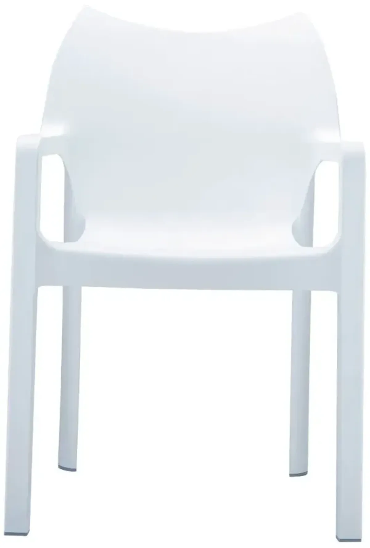 Compamia Diva Resin Outdoor Dining Arm Chair White