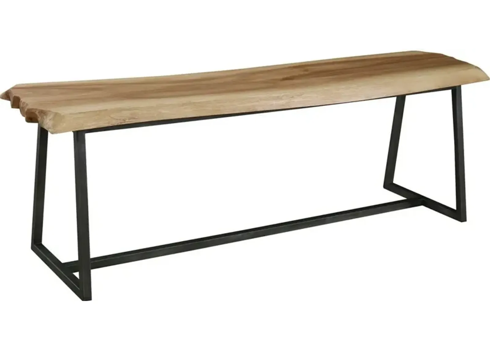 Uttermost Laurel Natural/Aged Steel Wooden Bench