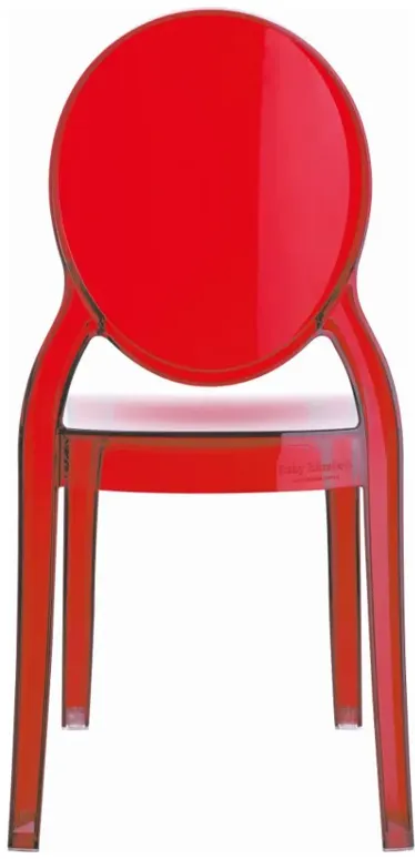 BABY ELIZABETH KIDS CHAIR TRANSPARENT RED