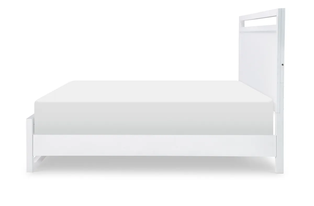 COMPLETE PANEL BED QUEEN WHITE FINISH - SUMMERLAND WHITE