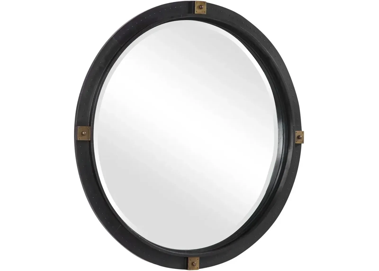 Uttermost Tull Industrial Dark Bronze Round Mirror