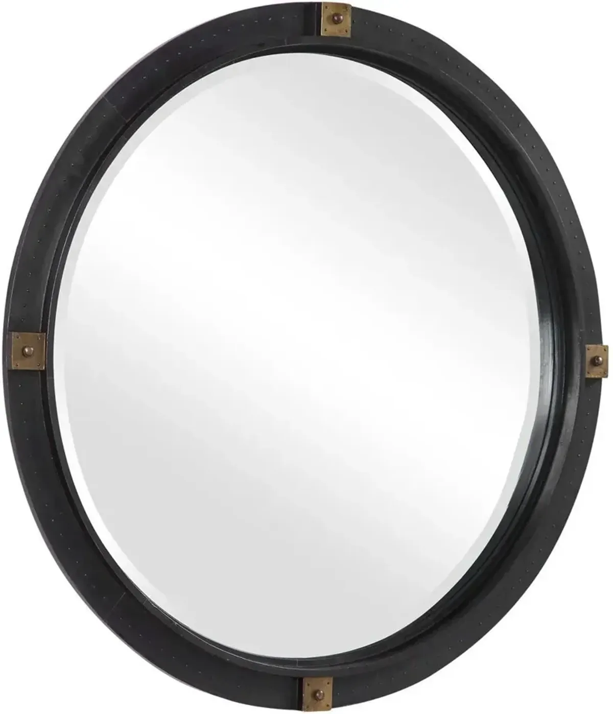 Uttermost Tull Industrial Dark Bronze Round Mirror