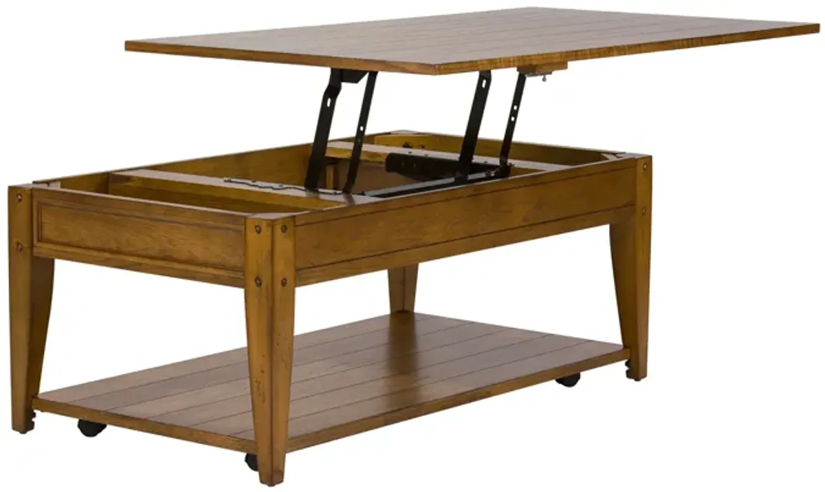 Liberty Furniture Lake House Oak Lift-Top Cocktail Table