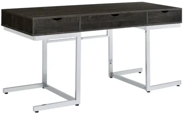 Coaster Noorvik 62 Inch 3-Drawer Engineered Wood Desk Dark Oak