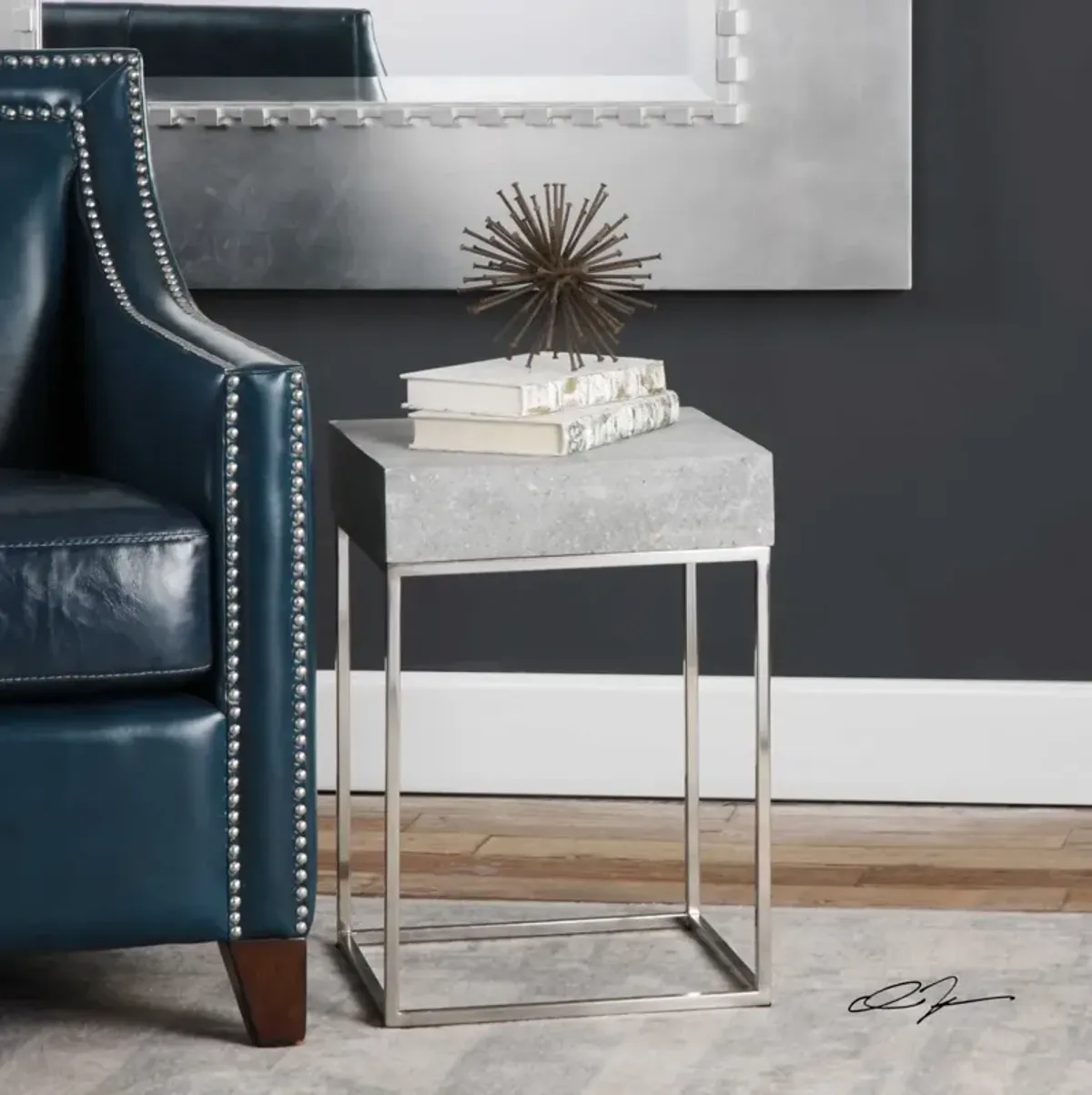 Uttermost Jude Gray Accent Table