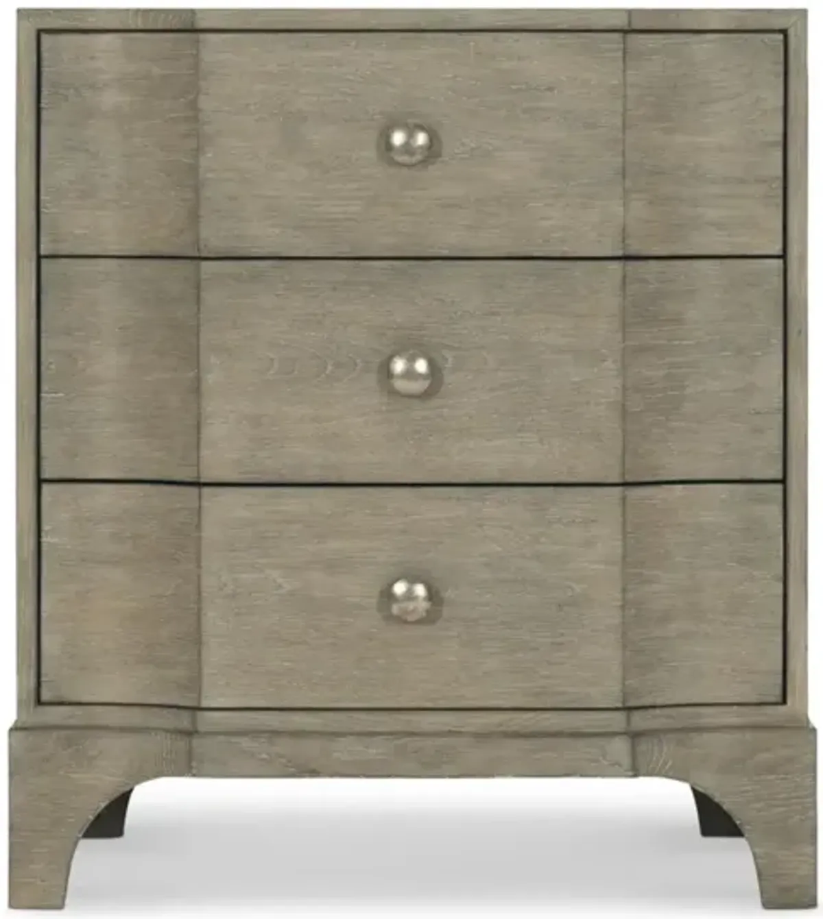 Bernhardt Albion Pewter 3-Drawer Nightstand